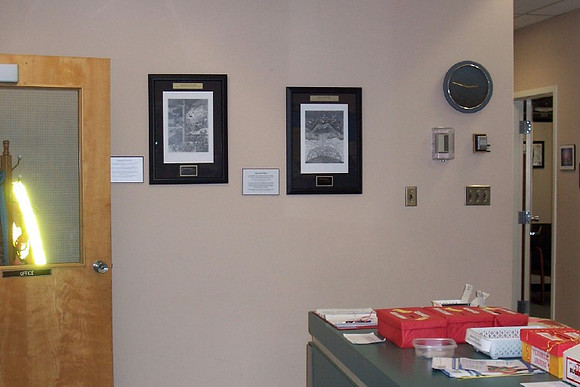 my art hanging in a school